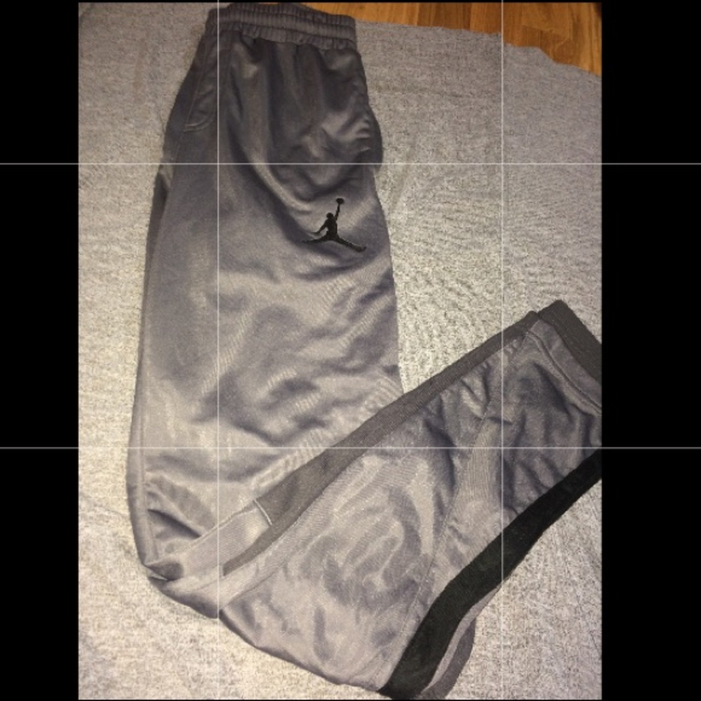 Jordan’s grey joggers